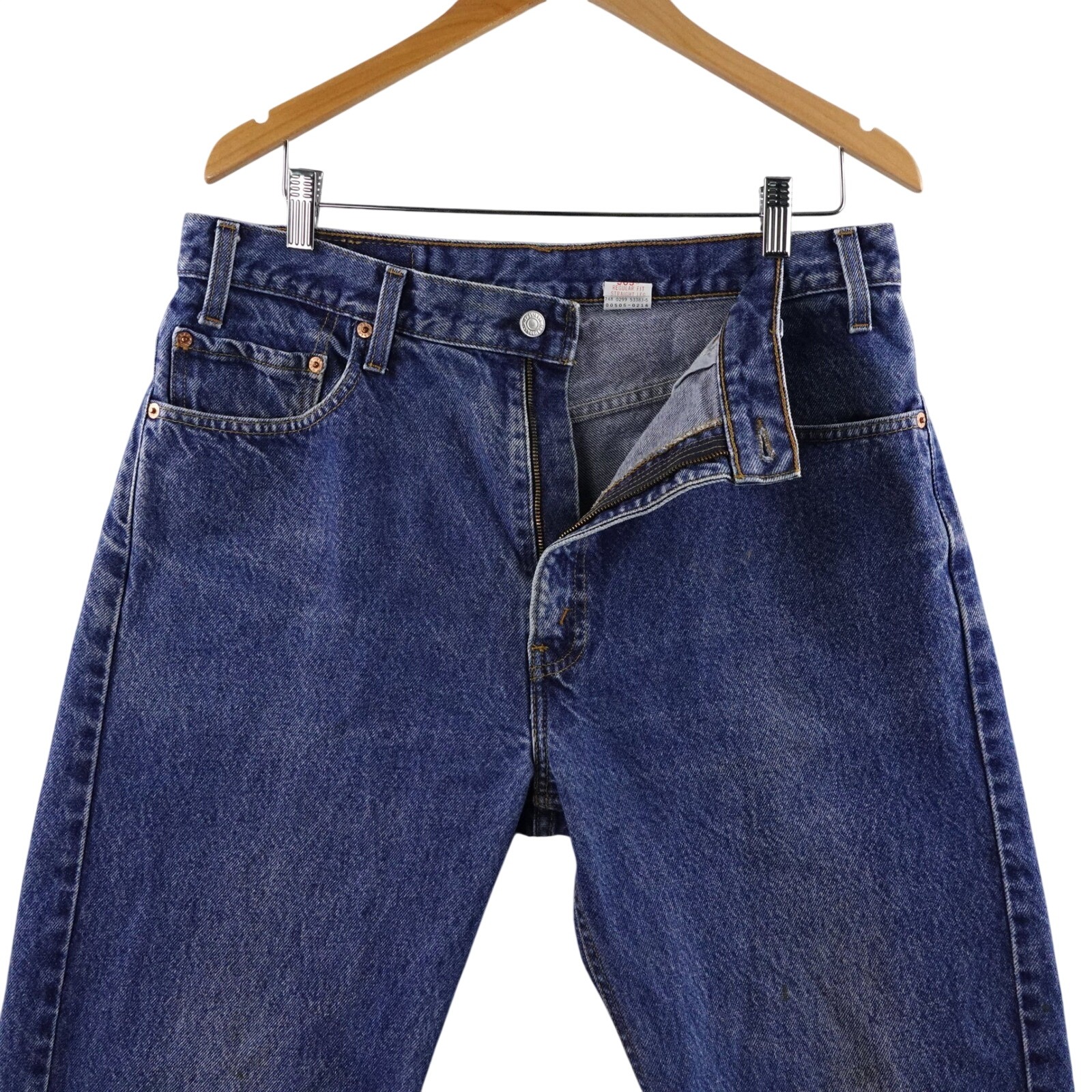 Vintage Levi Strauss Co 505 Regular Fit Straight Leg Mens Jeans 36x34 Dark Wash